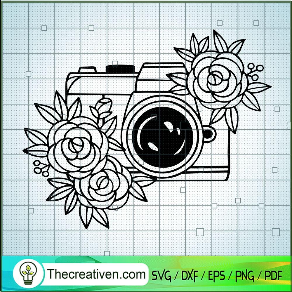 Floral Camera SVG, Floral Flower SVG, Camera Focus SVG 1 Floral Camera SVG, Floral Flower SVG, Camera Focus SVG