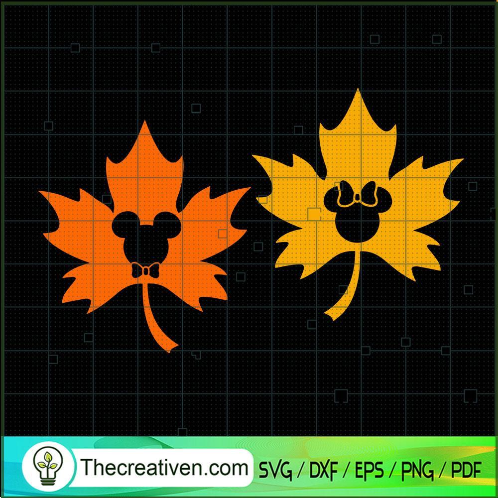 Cute Autumn Leaves SVG, Minnie And Mickey SVG, Walt Disney SVG 1 Cute Autumn Leaves SVG, Minnie And Mickey SVG, Walt Disney SVG