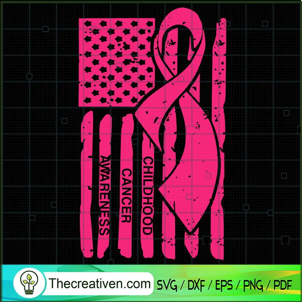 Childhood Cancer Awareness SVG, Cancer SVG, USA Flag SVG 1 Childhood Cancer Awareness SVG, Cancer SVG, USA Flag SVG