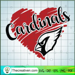 Cardinals Heart SVG, Sport SVG, Base Ball SVG