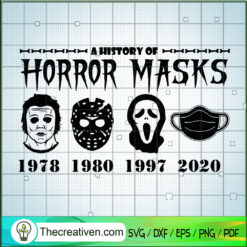 A History of Horror Masks SVG, Horror SVG, Halloween SVG