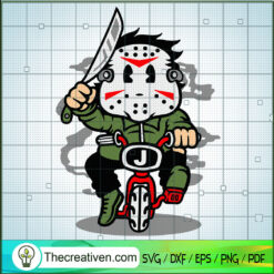 Voorhees Ride Bike SVG, Horror SVG, Halloween SVG