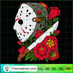 Voorhees In Flower SVG, Horror SVG, Halloween SVG