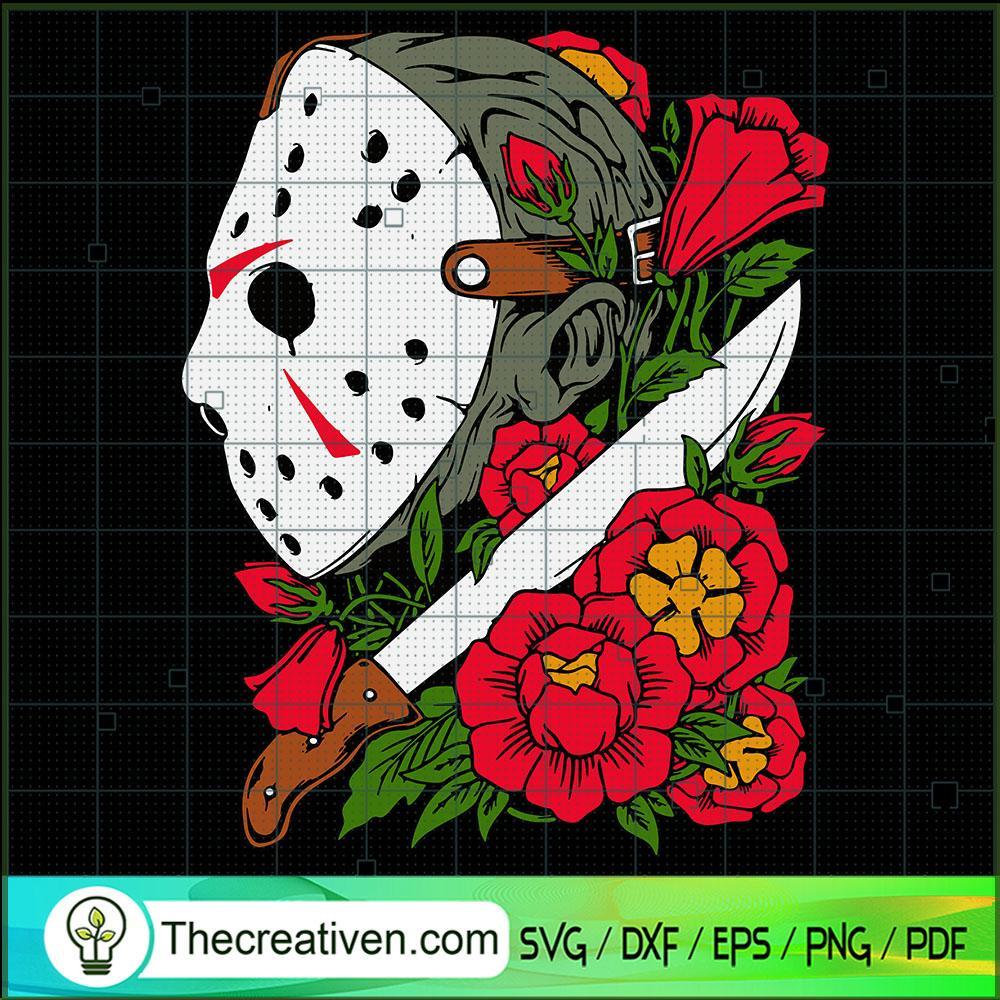 Voorhees In Flower SVG, Horror SVG, Halloween SVG 1 Voorhees In Flower SVG, Horror SVG, Halloween SVG