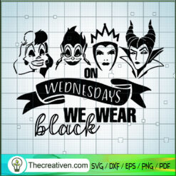 On Wednesdays We Wear Black SVG Cut File for Cricut &  Design 43203