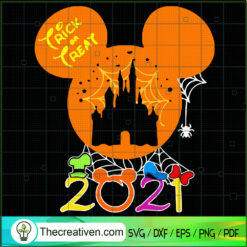 Trick Or Treat 2021 SVG, Mickey Head SVG, Halloween SVG