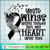 Your Wings Were Ready But My Heart Was Not SVG, Awareness SVG, Life Quotes SVG 2 94