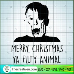 Merry Christmas Ya Filty Animal SVG, Home Alone SVG, Christmas SVG