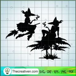 Two Witches Smoking SVG, Witches SVG, Halloween SVG