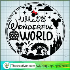 What Wonderful World SVG, Walt Disney SVG, Cartoon SVG