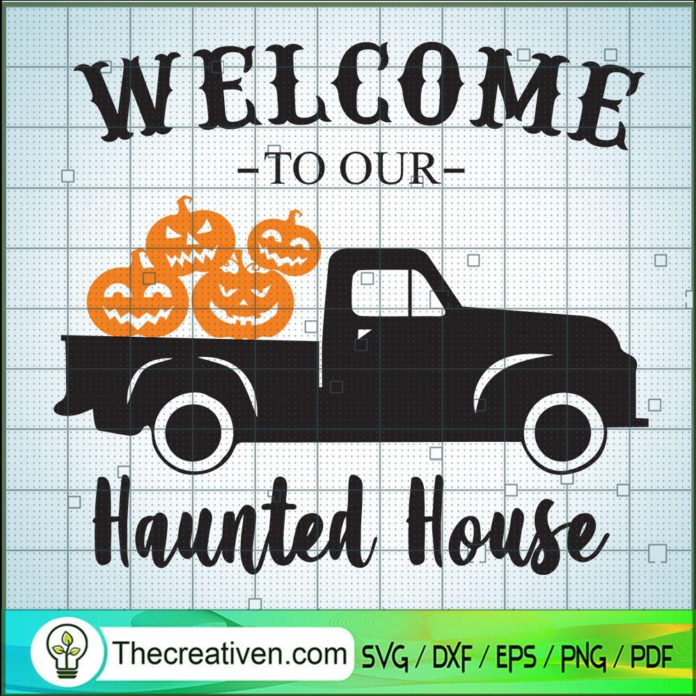 Welcome Yo Our Haunted House SVG Cut File for Cricut & Silhouette 1 Welcome Yo Our Haunted House SVG Cut File for Cricut & Silhouette