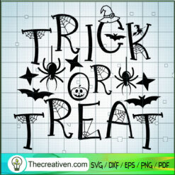 Trick or Treat Bat SVG Cut File for Cricut & Silhouette