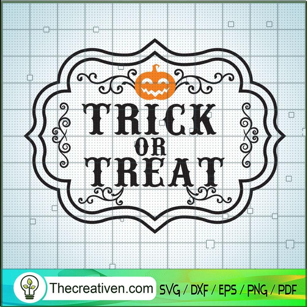 Trick or Treat Pumpkin SVG Cut File for Cricut & Silhouette 1 Trick or Treat Pumpkin SVG Cut File for Cricut & Silhouette