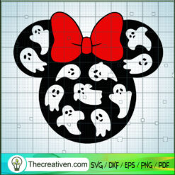 Minnie Head Boo SVG Cut File for Cricut & Silhouette