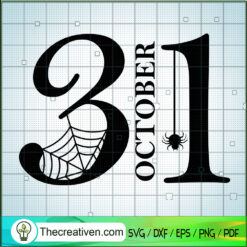 31 October Halloween SVG Cut File for Cricut & Silhouette