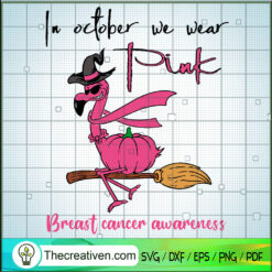 In October We Wear Pink SVG Cut File for Cricut & Silh Design 42670