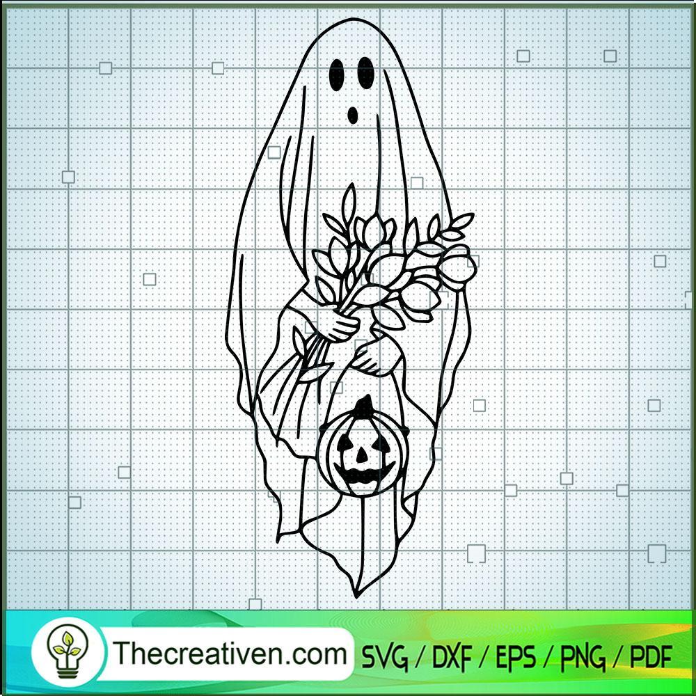 Boo Funny Flower SVG Cut File for Cricut & Silhouette 1 Boo Funny Flower SVG Cut File for Cricut & Silhouette