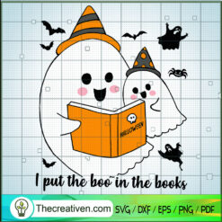 I Put The Boo In The Books SVG Cut File for Cricut & Silhouette