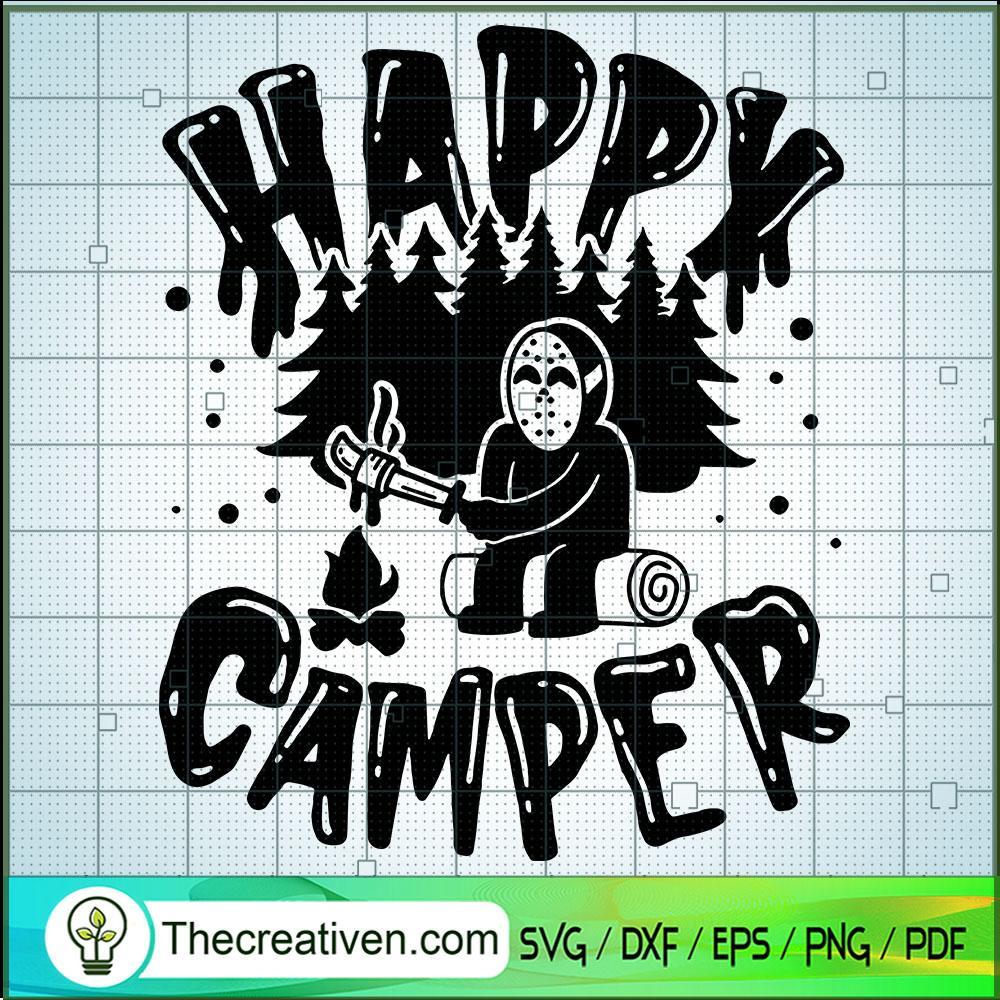 Happy Camper Jason Voohees SVG Cut File for Cricut & Silhouette 1 Happy Camper Jason Voohees SVG Cut File for Cricut & Silhouette