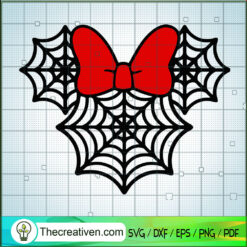 Minnie Head Spider Silk SVG Cut File for Cricut & Silhouette