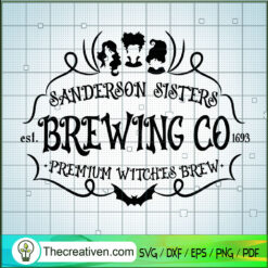 Sanderson Sisters Brewing Co SVG Cut File for Cricut & Silhouette