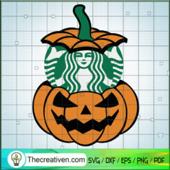 Starbucks In Pumpkin SVG Cut File for Cricut & Silhouette