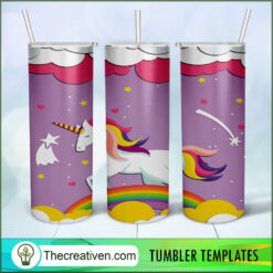 Unicorn Skinny Tumbler Wrap – Digital Download