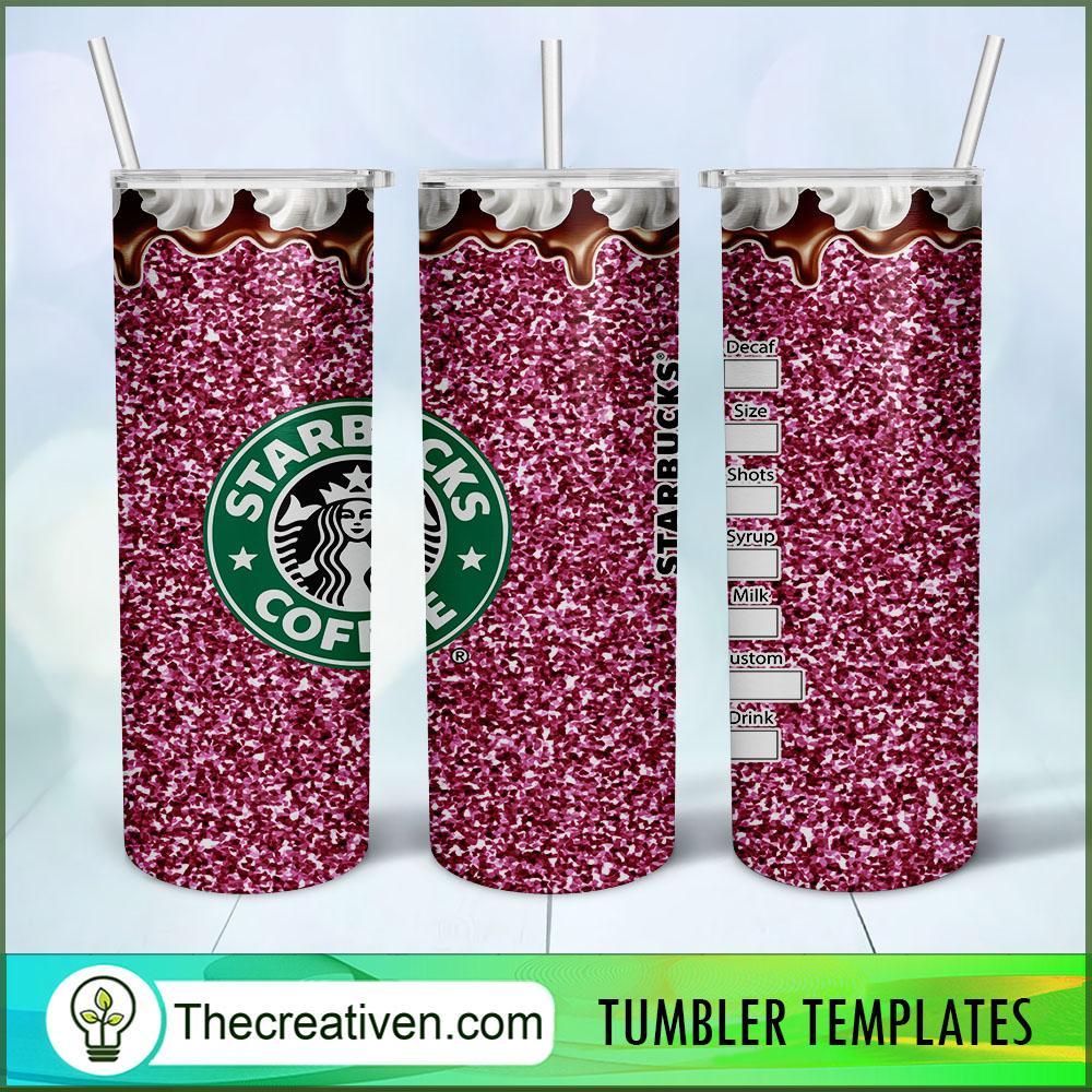 Starbucks Pink Skinny Tumbler Wrap – Digital Download 1 Starbucks Pink Skinny Tumbler Wrap – Digital Download