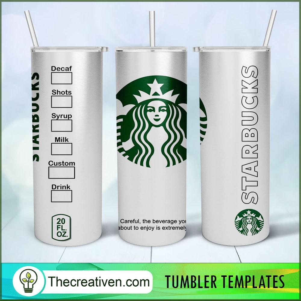 Starbucks White Skinny Tumbler Wrap – Digital Download 1 Starbucks White Skinny Tumbler Wrap – Digital Download