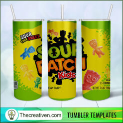 Sour Patch Kids Skinny Tumbler Wrap – Digital Download