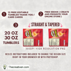 Alternative view of Pringles Original Skinny Tumbler Wrap – Digital Download