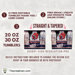 Alternative view of Red India Aviation Skinny Tumbler Wrap – Digital Download