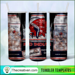 Red India Aviation Skinny Tumbler Wrap – Digital Download