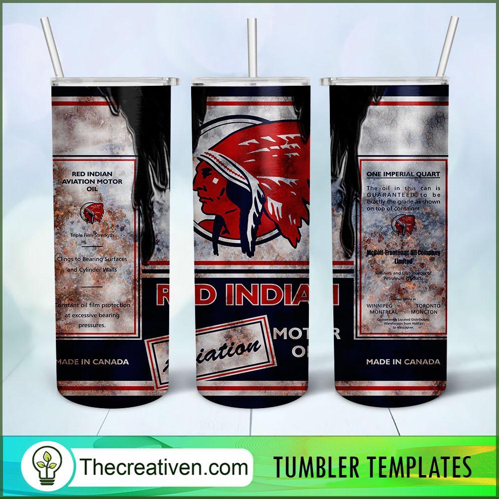 Red India Aviation Skinny Tumbler Wrap – Digital Download 1 Red India Aviation Skinny Tumbler Wrap – Digital Download