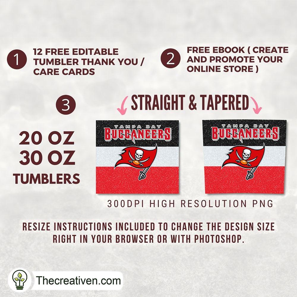 Giltter Tampa Bay Skinny, 20oz Skinny Straight, Full Tumbler Wrap, PNG Digital File 2 Glitter Tampabay 1 copy 2