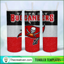 Giltter Tampa Bay Skinny Tumbler Wrap – Digital Downlo Design 42415