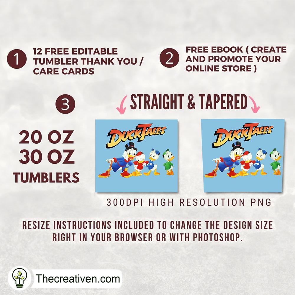 Duck Tales Skinny Tumbler Wrap – Digital Download 2 Duck Tales Skinny Tumbler Wrap – Digital Download - Image 2
