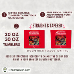 Alternative view of Dungeons & Dragon Skinny Tumbler Wrap – Digital Download