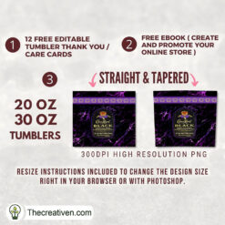 Alternative view of Crown Royal Black Skinny Tumbler Wrap – Digital Download
