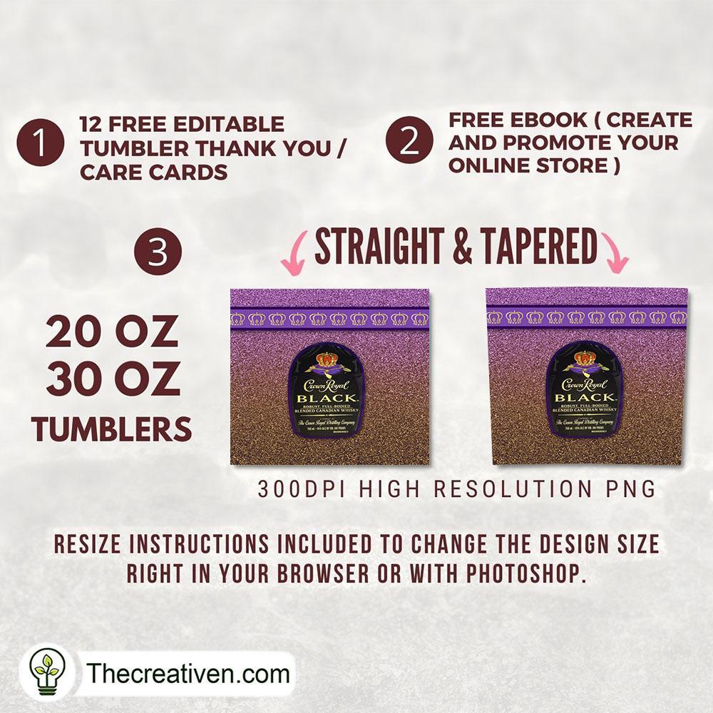 Crown Royal Skinny Tumbler Wrap – Digital Download 2 Crown Royal Skinny Tumbler Wrap – Digital Download - Image 2