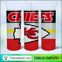 Giltter Chiefs Skinny Tumbler Wrap – Digital Download