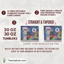 Alternative view of Converse Pixels Skinny Tumbler Wrap – Digital Download