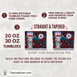 Alternative view of Converse Doodle Skinny Tumbler Wrap – Digital Download