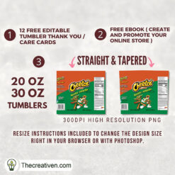 Alternative view of Cheetos Jalapeno Skinny Tumbler Wrap – Digital Download