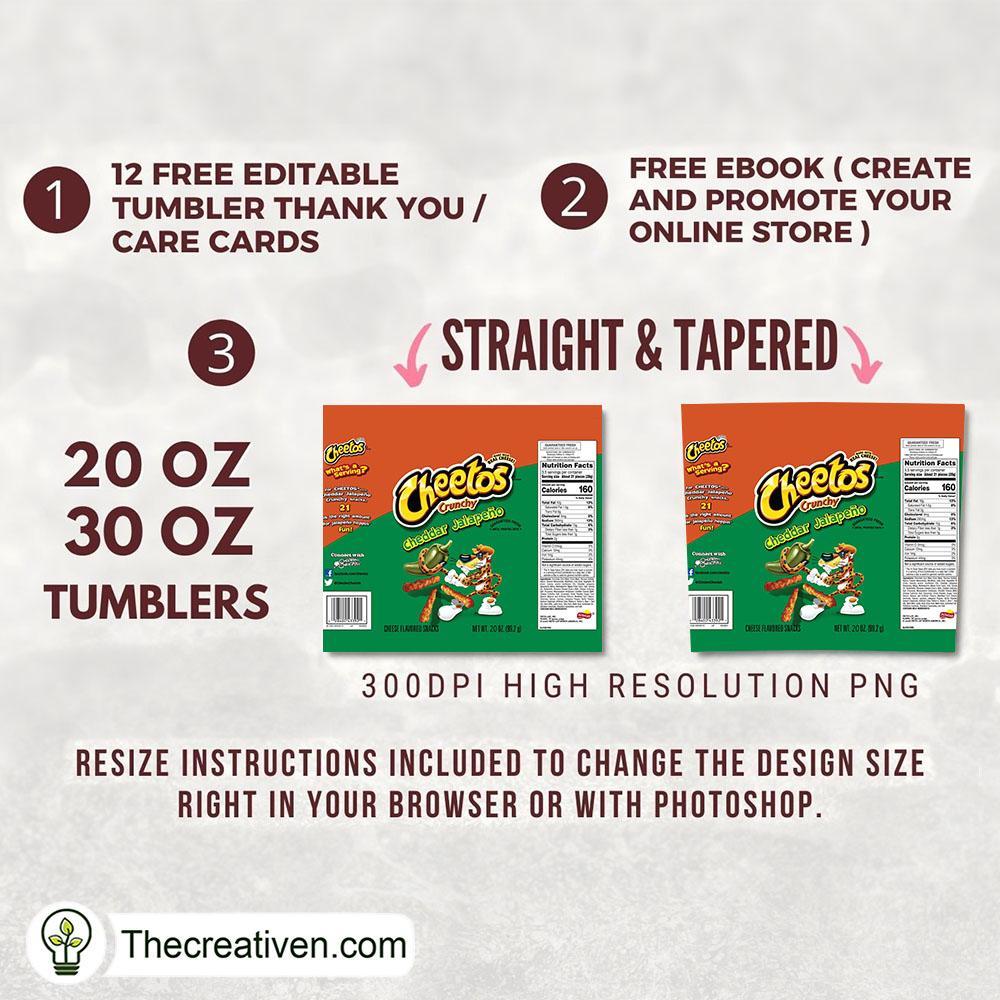 Cheetos Jalapeno Skinny Tumbler Wrap – Digital Download 2 Cheetos Jalapeno Skinny Tumbler Wrap – Digital Download - Image 2