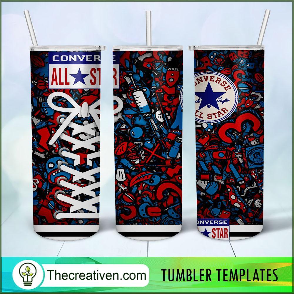 Converse Doodle Skinny Tumbler Wrap – Digital Download 1 Converse Doodle Skinny Tumbler Wrap – Digital Download