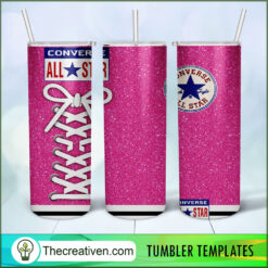 Converse Pink Giltter Skinny Tumbler Wrap – Digital Download