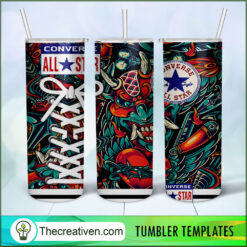 Converse Devil Hearts Skinny Tumbler Wrap – Digital Download