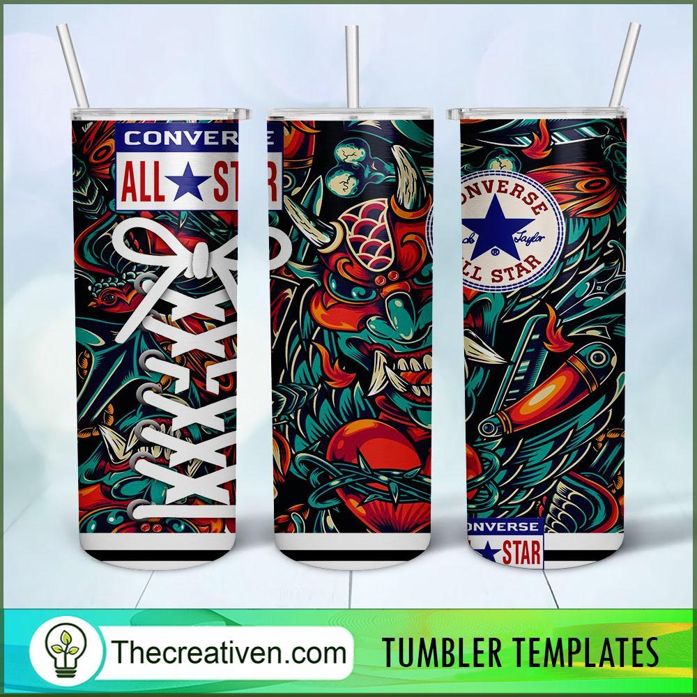 Converse Devil Hearts Skinny Tumbler Wrap – Digital Download 1 Converse Devil Hearts Skinny Tumbler Wrap – Digital Download