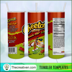 Cheetos Flamin Limon Skinny Tumbler Wrap – Digital Download